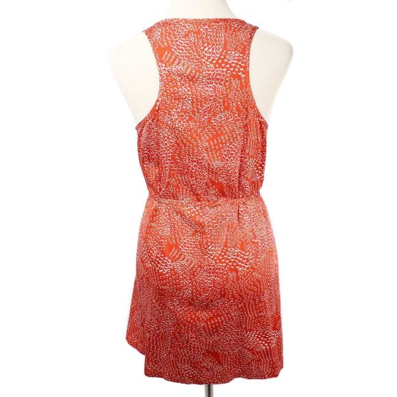 TSESAY Red Dotted Silk Blend Belted Tank Dress - Picture 3 of 4